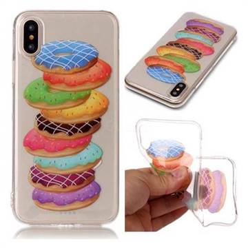 Melaleuca Donuts Super Clear Soft TPU Back Cover for iPhone XS / X / 10 (5.8 inch)