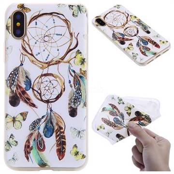 Color Wind Chimes 3D Relief Matte Soft TPU Back Cover for iPhone XS / X / 10 (5.8 inch)