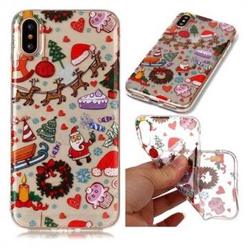 Christmas Playground Super Clear Soft TPU Back Cover for iPhone XS / X / 10 (5.8 inch)