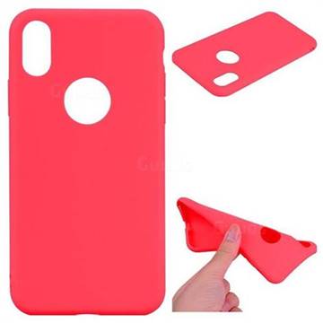 Candy Soft TPU Back Cover for iPhone XS / X / 10 (5.8 inch) - Red