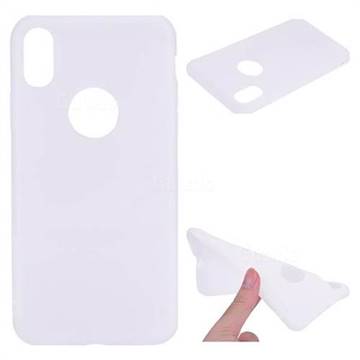 Candy Soft TPU Back Cover for iPhone XS / X / 10 (5.8 inch) - White