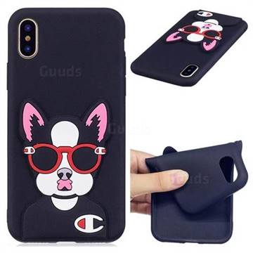 Glasses Gog Soft 3D Silicone Case for iPhone XS / X / 10 (5.8 inch)