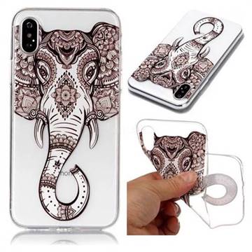 Tattoo Elephant Super Clear Soft TPU Back Cover for iPhone XS / X / 10 (5.8 inch)