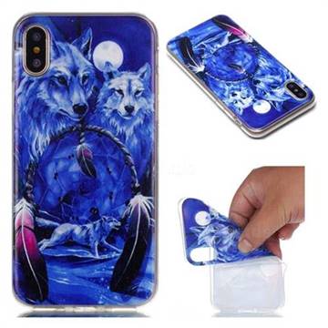 Wolves Totem Soft TPU Back Cover for iPhone XS / X / 10 (5.8 inch)