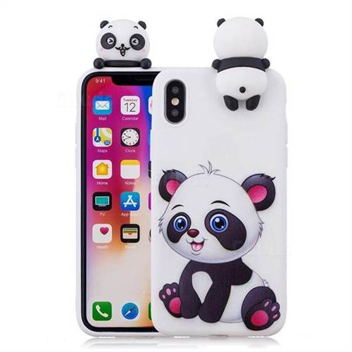 Panda Girl Soft 3D Climbing Doll Soft Case for iPhone XS / X / 10 (5.8 inch)