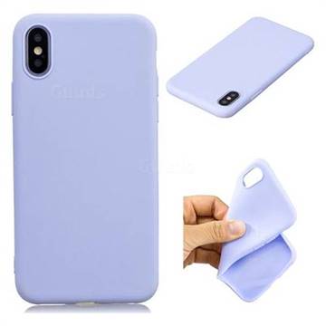Candy TPU Soft Back Phone Cover for iPhone XS / X / 10 (5.8 inch) - Purple