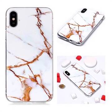 Platinum Soft TPU Marble Pattern Phone Case for iPhone XS / iPhone X(5.8 inch)
