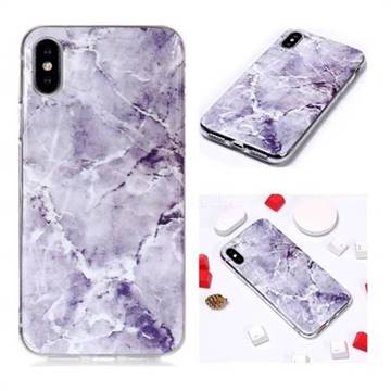 Light Gray Soft TPU Marble Pattern Phone Case for iPhone XS / iPhone X(5.8 inch)