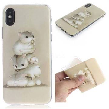 Three Squirrels IMD Soft TPU Cell Phone Back Cover for iPhone XS / iPhone X(5.8 inch)