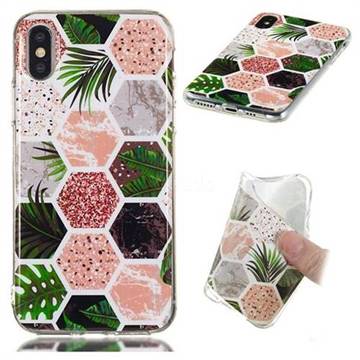 Rainforest Soft TPU Marble Pattern Phone Case for iPhone XS / iPhone X(5.8 inch)
