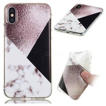Black white Grey Soft TPU Marble Pattern Phone Case for iPhone XS / iPhone X(5.8 inch)