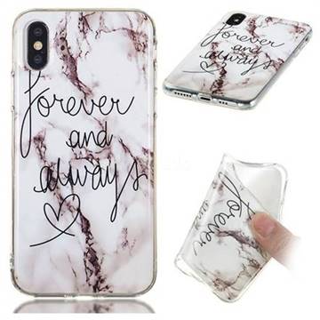 Forever Soft TPU Marble Pattern Phone Case for iPhone XS / iPhone X(5.8 inch)
