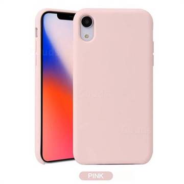 Howmak Slim Liquid Silicone Rubber Shockproof Phone Case Cover for iPhone XS / iPhone X(5.8 inch) - Pink