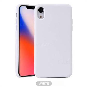 Howmak Slim Liquid Silicone Rubber Shockproof Phone Case Cover for iPhone XS / iPhone X(5.8 inch) - White