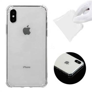 Anti-fall Clear Soft Back Cover for iPhone XS / iPhone X(5.8 inch) - Transparent