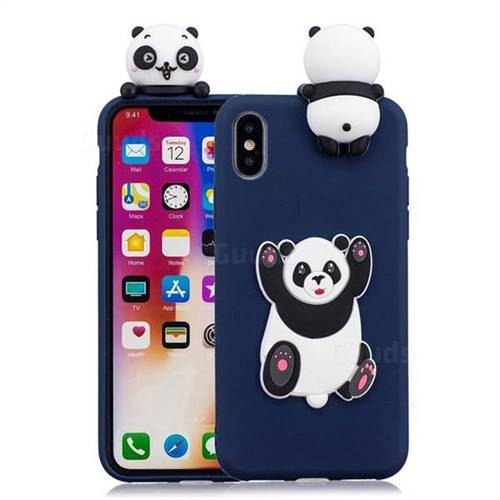 Giant Panda Soft 3D Climbing Doll Soft Case for iPhone XS / iPhone X(5.8 inch)