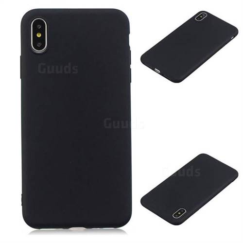 Candy Soft Silicone Protective Phone Case for iPhone XS / iPhone X(5.8 inch) - Black