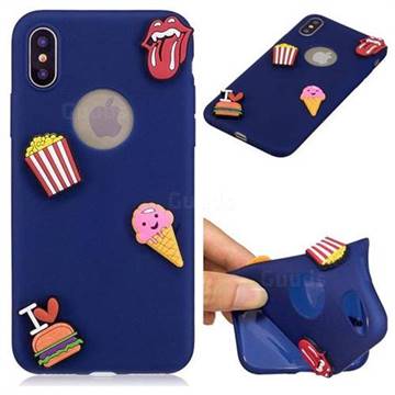 I Love Hamburger Soft 3D Silicone Case for iPhone XS / iPhone X(5.8 inch)