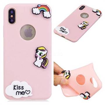Kiss me Pony Soft 3D Silicone Case for iPhone XS / iPhone X(5.8 inch)