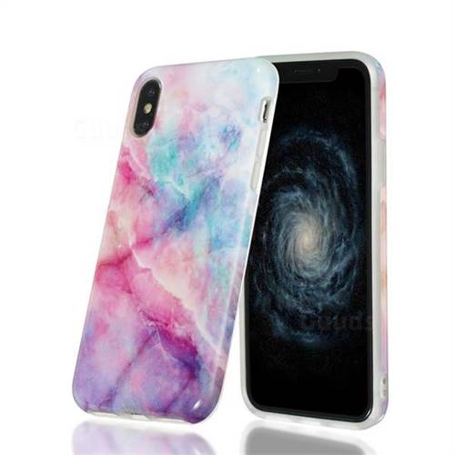 Dream Green Marble Clear Bumper Glossy Rubber Silicone Phone Case for iPhone  XS iPhone X(5.8 inch) TPU Case Guuds