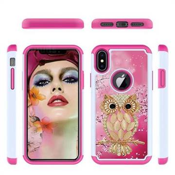 Seashell Cat Shock Absorbing Hybrid Defender Rugged Phone Case Cover for iPhone XS / iPhone X(5.8 inch)