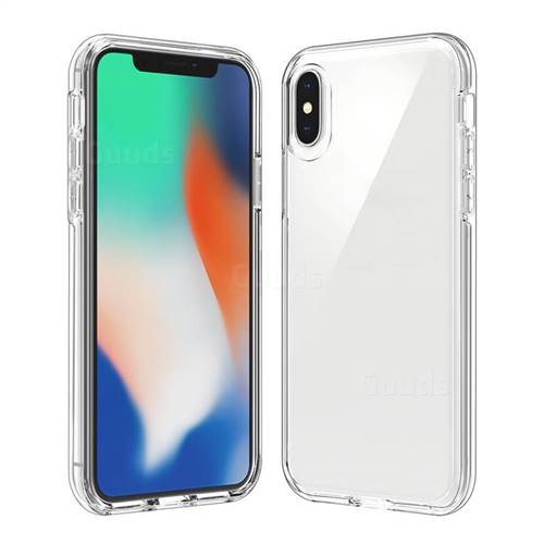 Transparent 2 in 1 Drop-proof Cell Phone Back Cover for iPhone XS / iPhone X(5.8 inch)