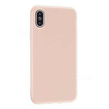 2mm Candy Soft Silicone Phone Case Cover for iPhone XS / iPhone X(5.8 inch) - Light Pink