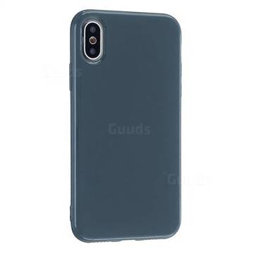 2mm Candy Soft Silicone Phone Case Cover for iPhone XS / iPhone X(5.8 inch) - Light Grey