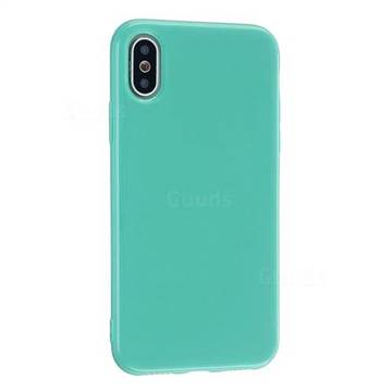 2mm Candy Soft Silicone Phone Case Cover for iPhone XS / iPhone X(5.8 inch) - Light Blue