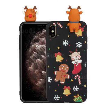 Gift Snow Christmas Xmax Soft 3D Doll Silicone Case for iPhone XS / iPhone X(5.8 inch)
