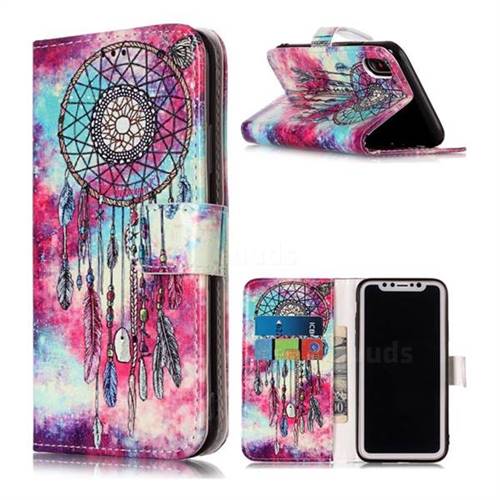 Butterfly Chimes PU Leather Wallet Case for iPhone XS / X / 10 (5.8 inch)