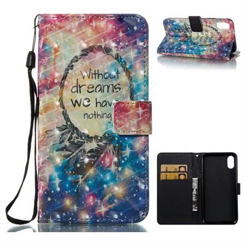 Do Have Dreams 3D Painted Leather Wallet Case for iPhone XS / X / 10 (5.8 inch)