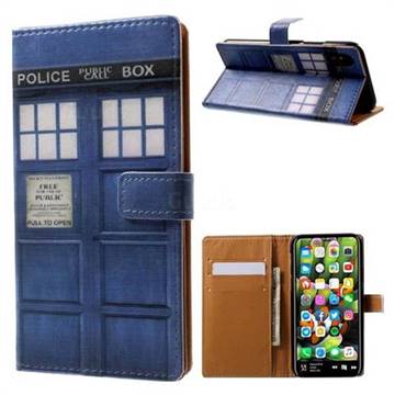 Police Box Leather Wallet Case for iPhone XS / X / 10 (5.8 inch)