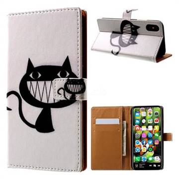 Proud Cat Leather Wallet Case for iPhone XS / X / 10 (5.8 inch)