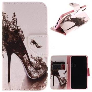 High Heels PU Leather Wallet Case for iPhone XS / X / 10 (5.8 inch)