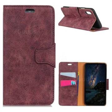 MURREN Luxury Retro Classic PU Leather Wallet Phone Case for iPhone XS / X / 10 (5.8 inch) - Purple