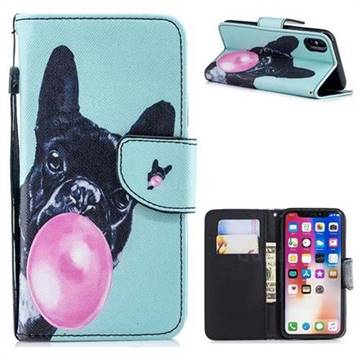 Balloon dDog PU Leather Wallet Phone Case for iPhone XS / iPhone X(5.8 inch)