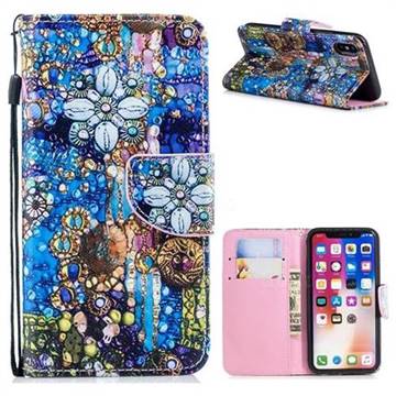 Agate PU Leather Wallet Phone Case for iPhone XS / iPhone X(5.8 inch)