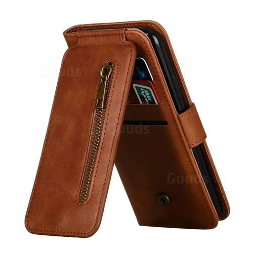 Multifunction 9 Cards Leather Zipper Wallet Phone Case for iPhone XS ...