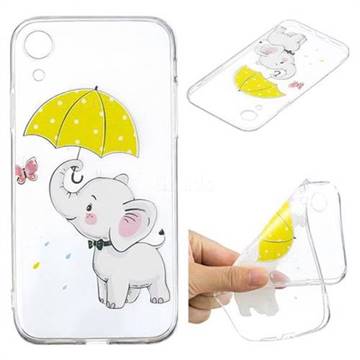 Umbrella Elephant Super Clear Soft TPU Back Cover for iPhone Xr (6.1 inch)