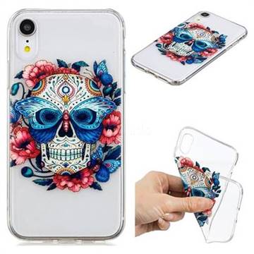 Butterfly Skull Super Clear Soft TPU Back Cover for iPhone Xr (6.1 inch)