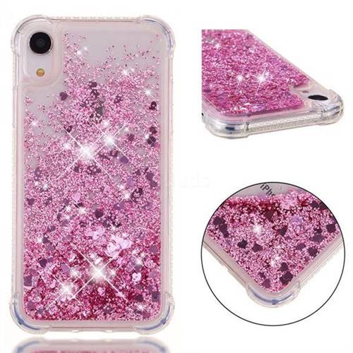 Dynamic Liquid Glitter Sand Quicksand Star TPU Case for iPhone Xr (6.1 inch) - Diamond Rose