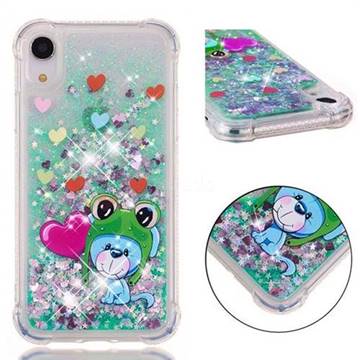 Heart Frog Lion Dynamic Liquid Glitter Sand Quicksand Star TPU Case for iPhone Xr (6.1 inch)