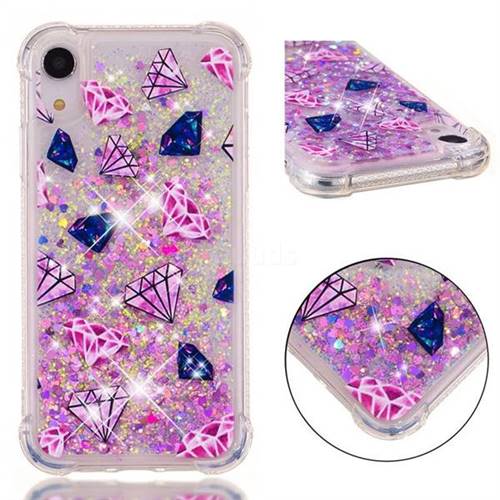 Diamond Dynamic Liquid Glitter Sand Quicksand Star TPU Case for iPhone Xr (6.1 inch)