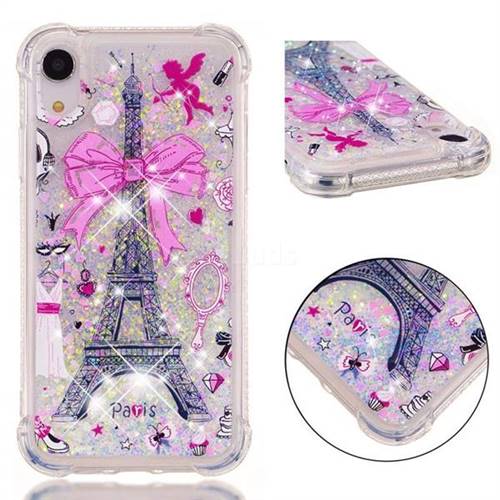 Mirror and Tower Dynamic Liquid Glitter Sand Quicksand Star TPU Case for iPhone Xr (6.1 inch)