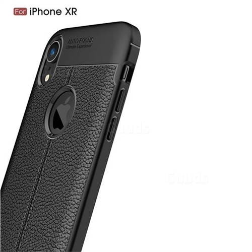 Luxury Auto Focus Litchi Texture Silicone Tpu Back Cover For Iphone Xr