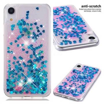Dynamic Liquid Glitter Quicksand Sequins TPU Phone Case for iPhone Xr (6.1 inch) - Blue