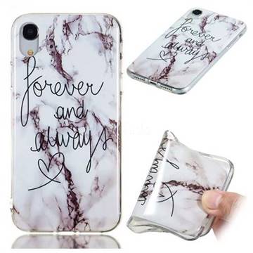 Forever Soft TPU Marble Pattern Phone Case for iPhone Xr (6.1 inch)