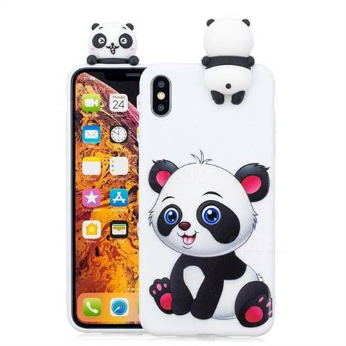 Panda Girl Soft 3D Climbing Doll Soft Case for iPhone Xr (6.1 inch)