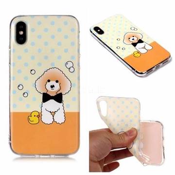 Cute Puppy Matte Soft TPU Back Cover for iPhone Xr (6.1 inch)